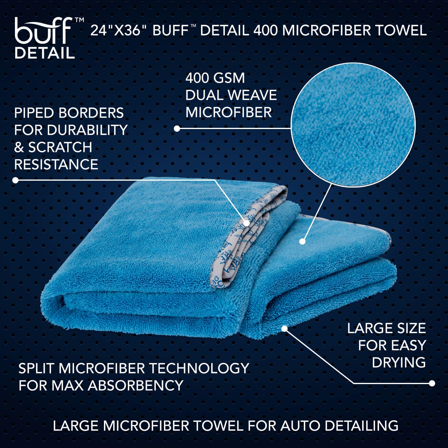 microfiber-wholesale-24x36-buff-detail-400-gsm-microfiber-towel-oversized-drying image 2