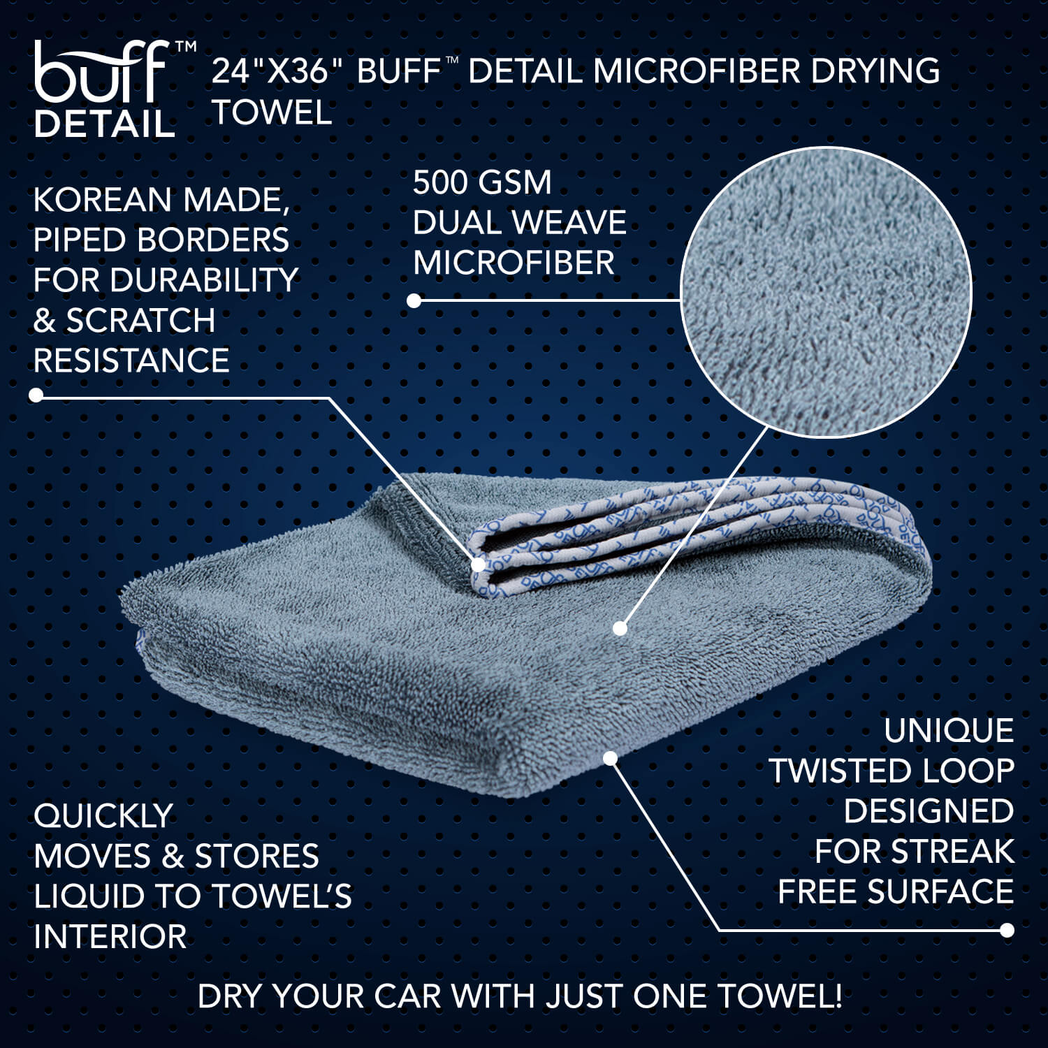 microfiber-wholesale-buff-detail-microfiber-drying-towel-24-x-36-400-gsm image 2