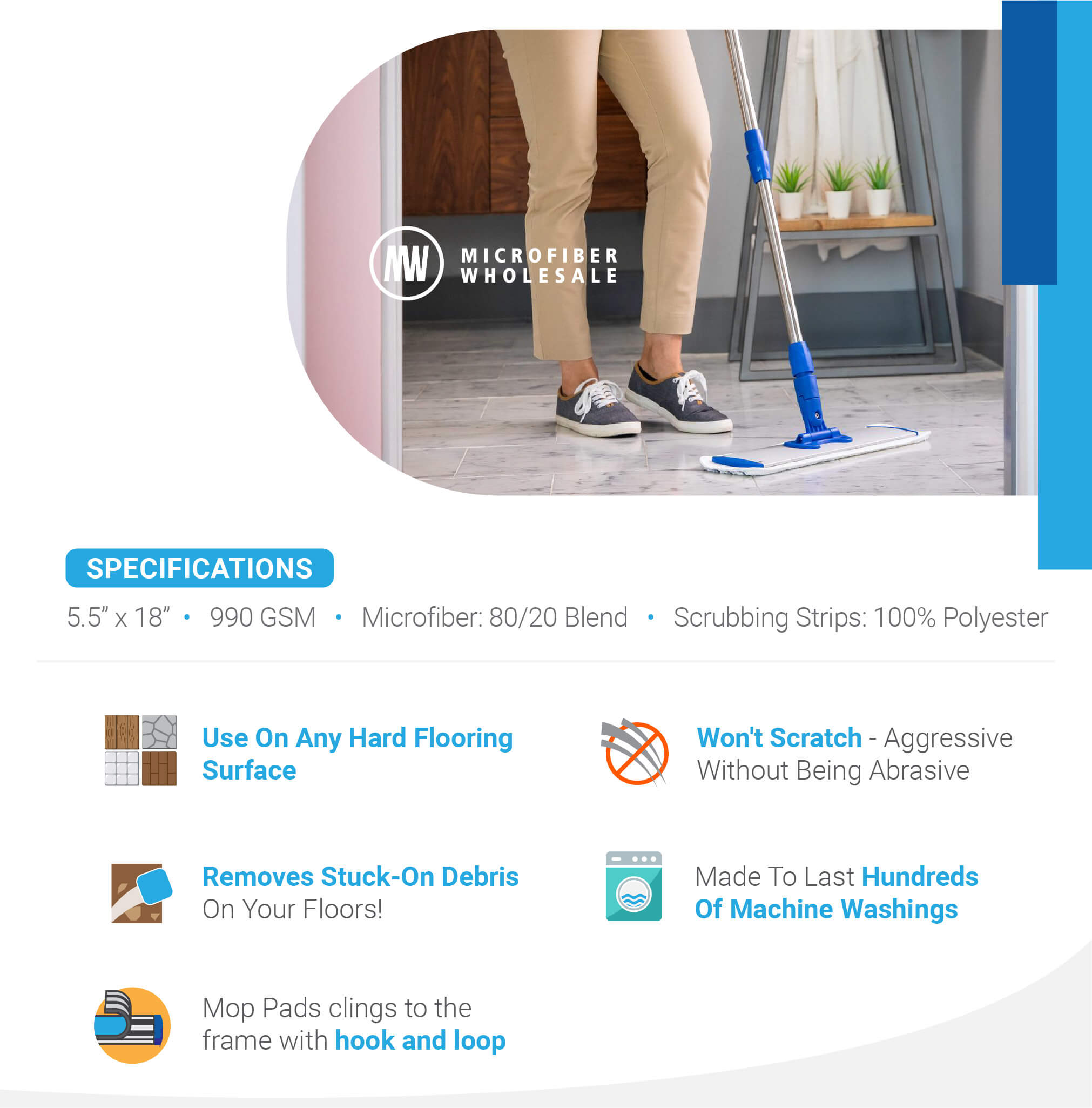 microfiber-wholesale-18-microfiber-scrubber-mop-heavy-duty-floor-scrubbing-for-s image 3