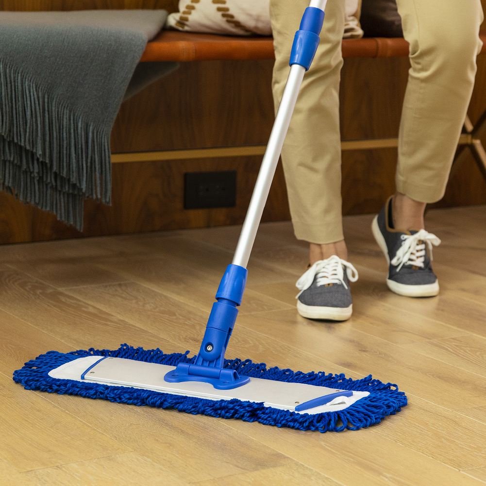 microfiber-wholesale-18-microfiber-flat-mop-system-mop-tool-dust-mop-2-wet-pads image 3