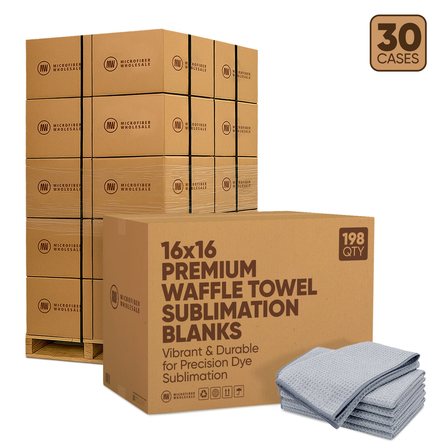 microfiber-wholesale-16-x16-premium-waffle-weave-microfiber-towels-pallet-30-cas image 2