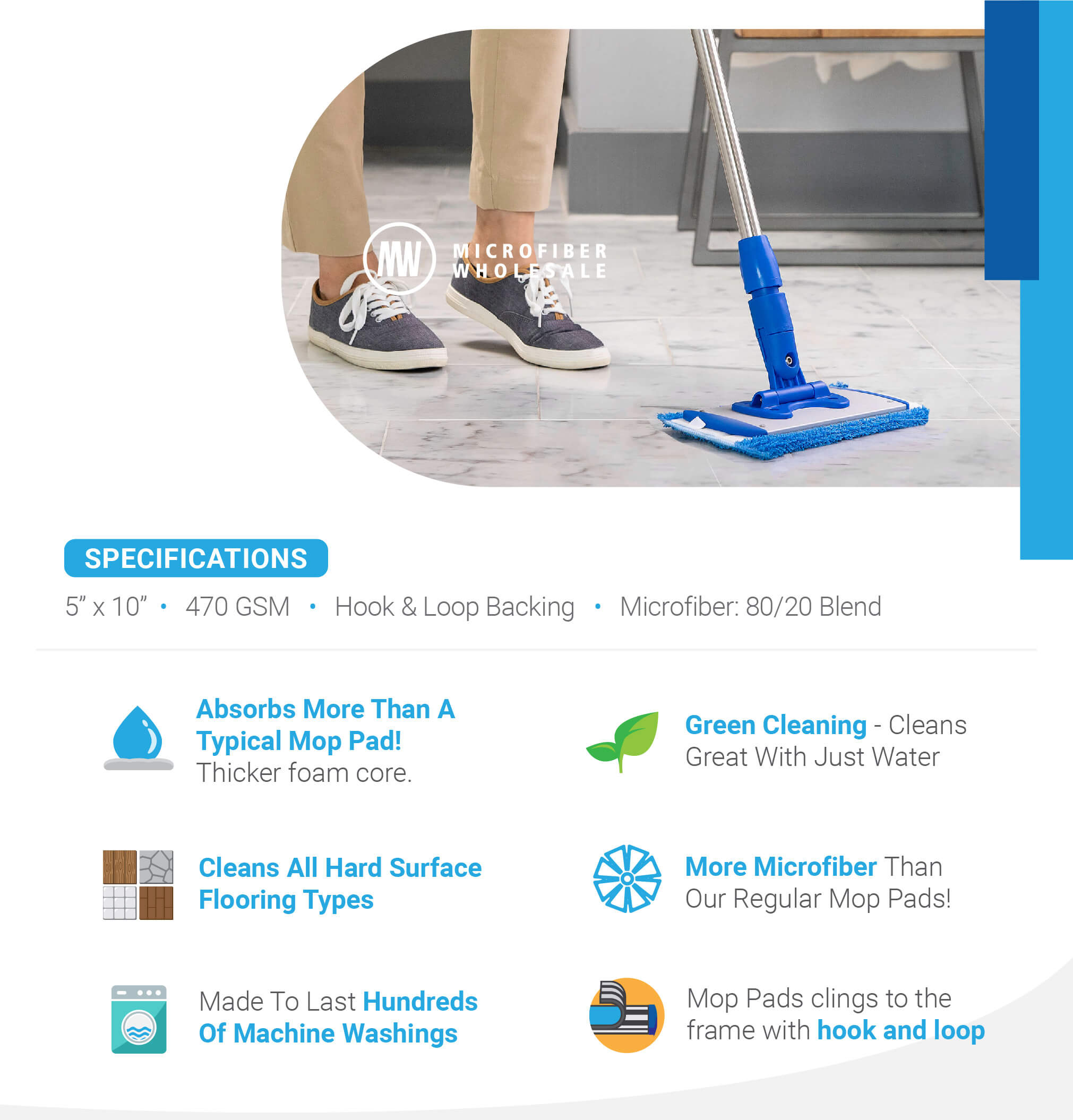 microfiber-wholesale-10-premium-microfiber-wet-mop-pad-wrap-around-design-for-ha image 3