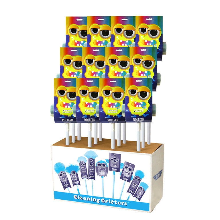 ettore-rolleen-reusable-lint-roller-display-cleaning-critters image 1