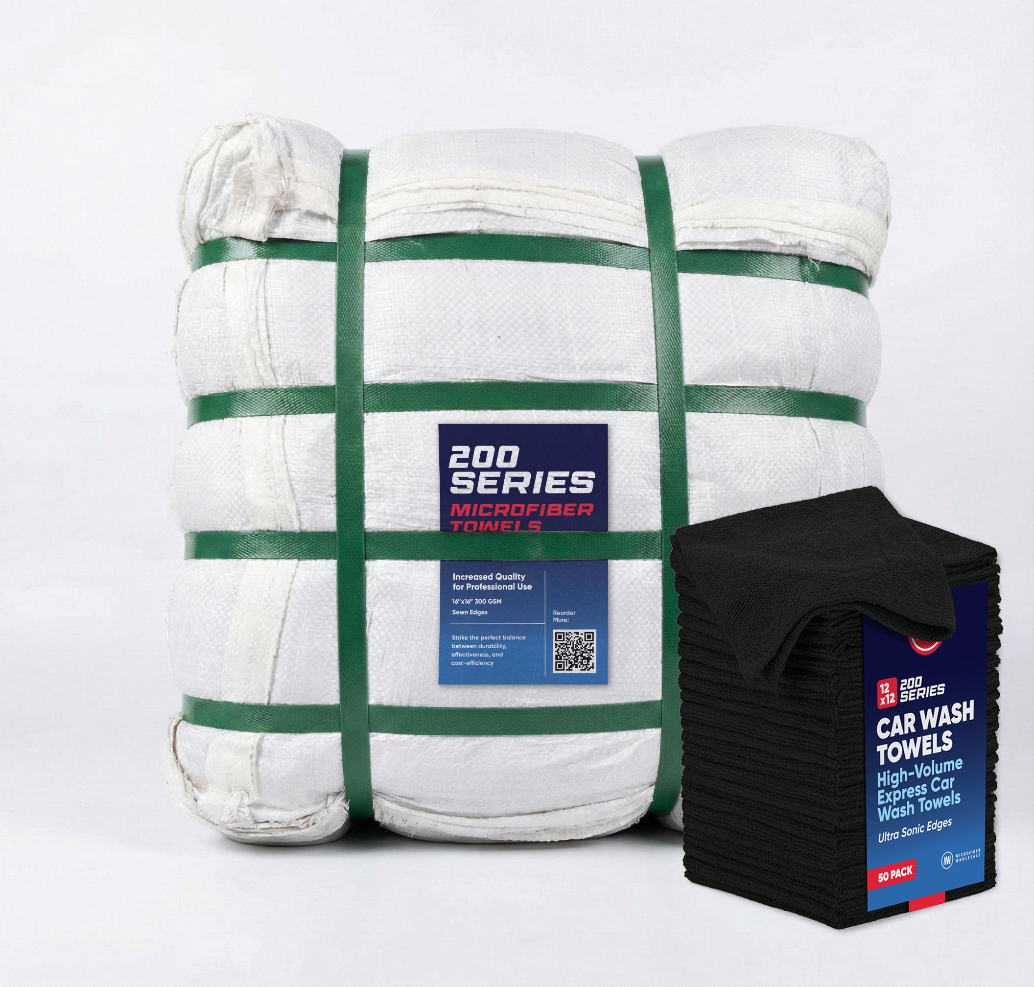 microfiber-wholesale-12x12-200gsm-microfiber-car-wash-towel-black-bale-of-1-000 image 1