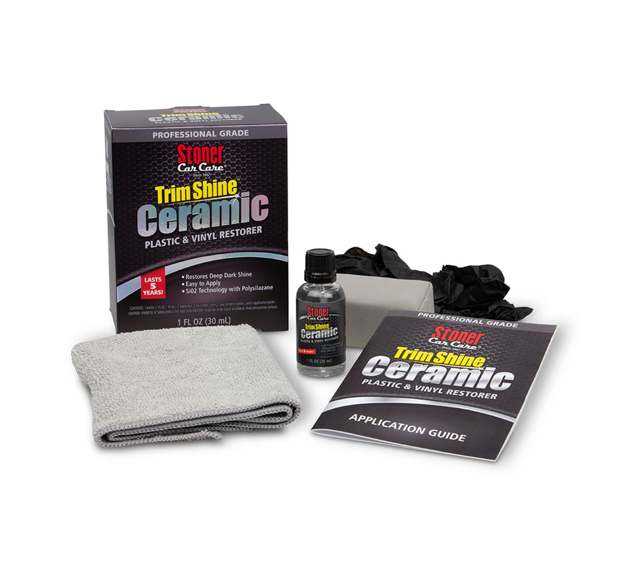 stoner-car-care-trim-shine-ceramic-kit-plastic-vinyl-restorer-with-professional- image 2