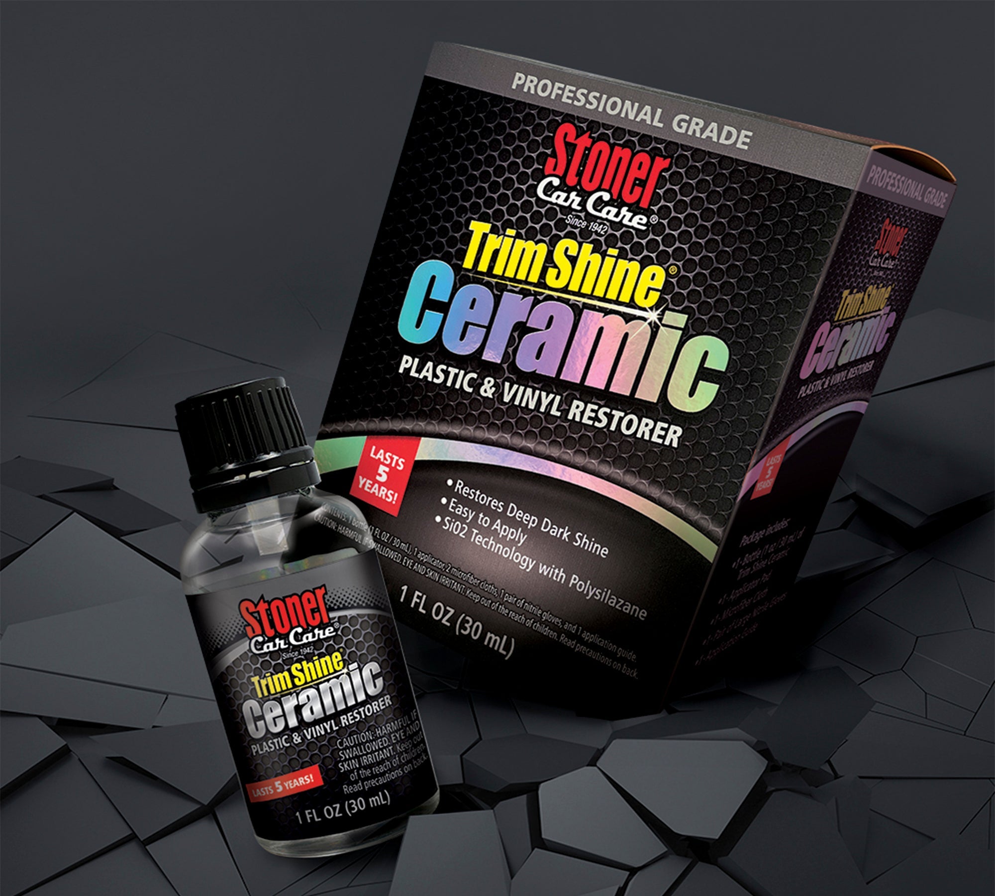 stoner-car-care-trim-shine-ceramic-kit-plastic-vinyl-restorer-with-professional- image 3